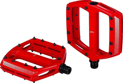 Bbb cycling bicycle pedals mountain bike - aluminum - suitable for e-bike - anti-slip pedals mtb - flat pedals - bicycle pedals - coolride red - bpd-36
