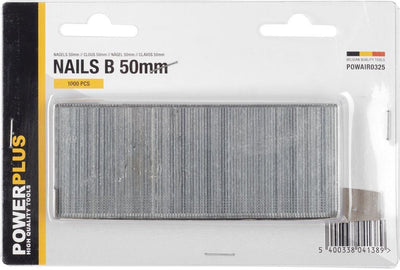 Grapas Powerplus powair0325 - para grapadora - tipo b - 50 mm - 1000 piezas
