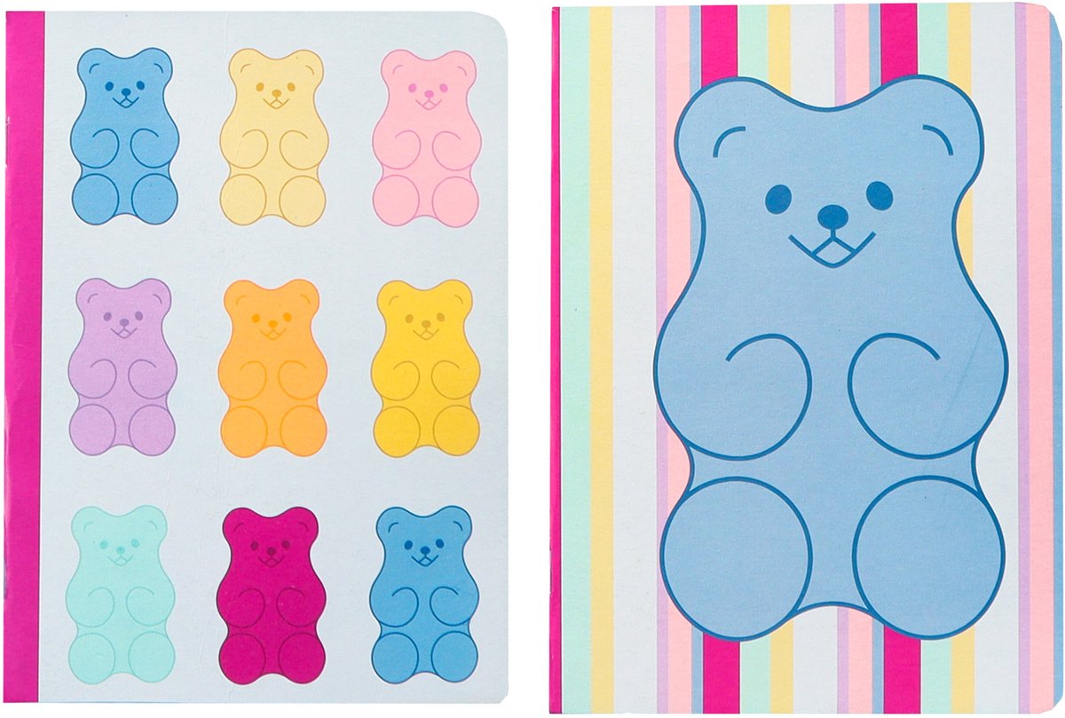 Quaderni Kangaro - b'log sweet candy - formato A4 - con riga - 2 pezzi - con profumo di fragola - an-122640-a