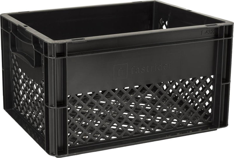 Fastrider fietskrat medium zwart recyclaat