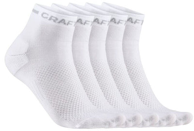 Craft active mid sock 5-pack unisex sportsokken - wit