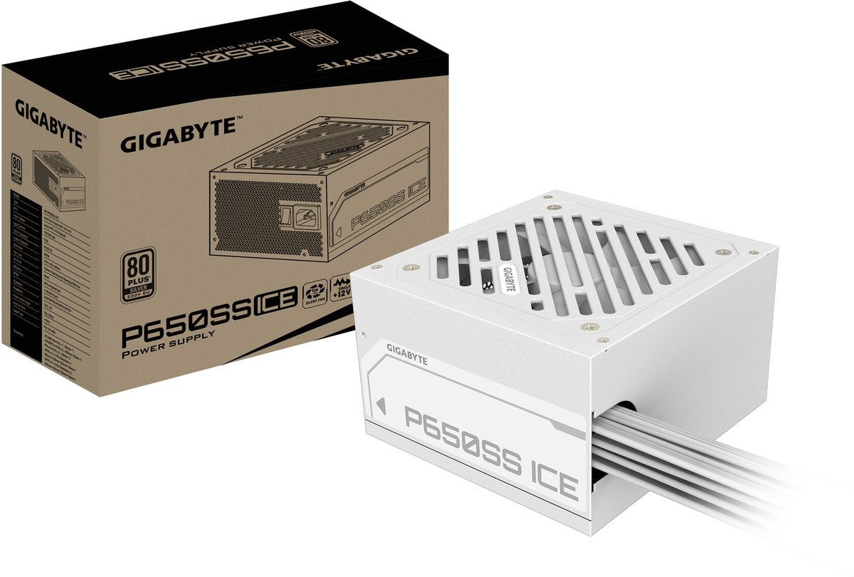 Gigabyte ice serie - pc voeding - 650w - 80 plus silver - efficiëntie