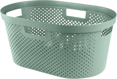 Curver - infinitos puntos reciclados - cesto para la ropa sucia - 40l - verde