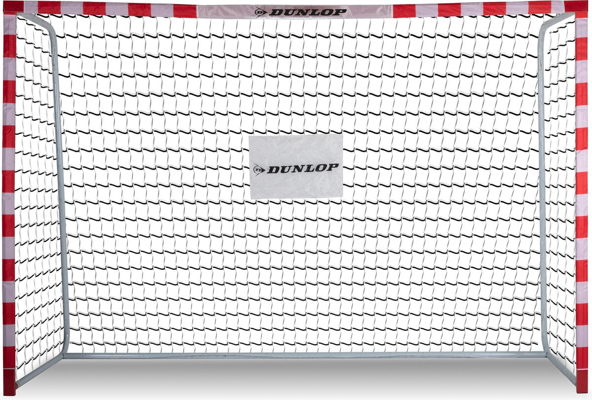 Dunlop football goal - football goal 300 x 200 x 110 cm - large football goal - outdoor toys for children and adults - quick assembly - football training goal - metal - white red