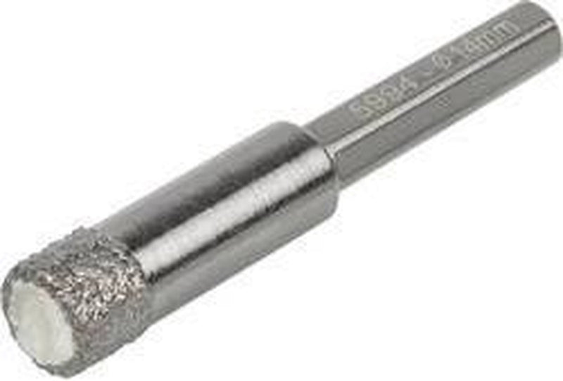 Wolfcraft - punta per piastrelle 14 mm - punta a secco - punta diamantata - codolo esagonale esagonale - ø 14 mm - 5994000