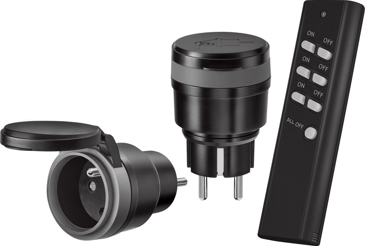 Click on click off - 2 interruttori wireless con telecomando per esterno - con app in combinazione con bridge - Starter Set - be