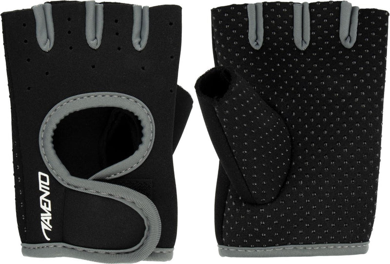 Guantes de fitness Avento - neopreno - negro gris - talla s m