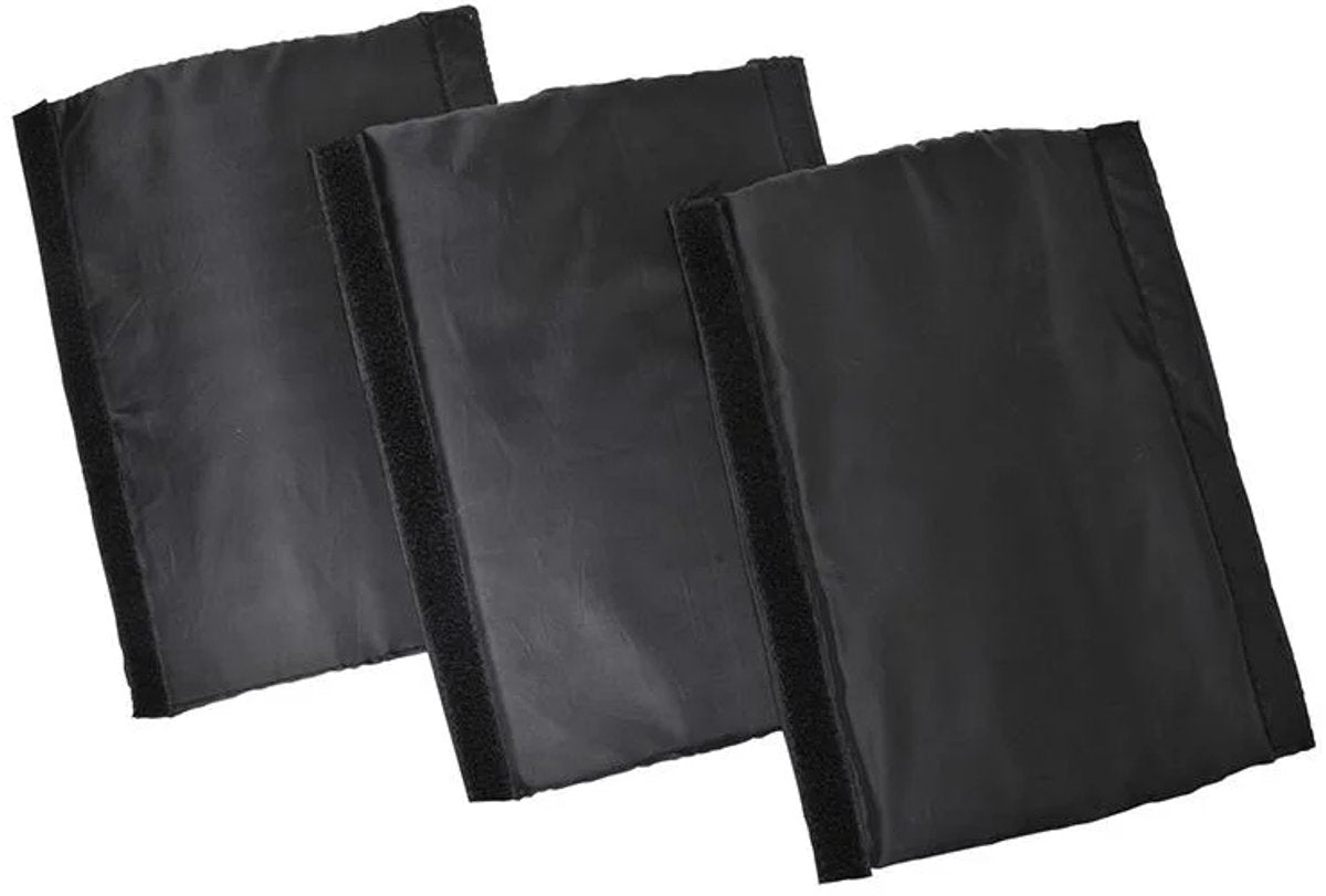Proplus tentbeschermers voor stormband - set van 3 stuks - spanbandbeschermers - zwart