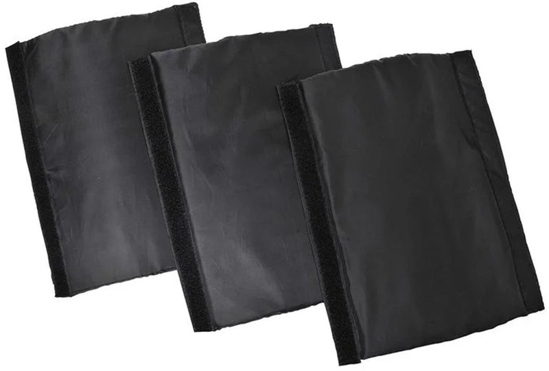Proplus tentbeschermers voor stormband - set van 3 stuks - spanbandbeschermers - zwart