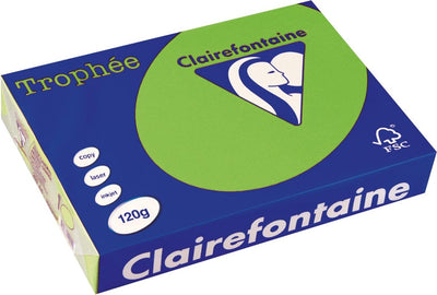 Clairefontaine trophée intense, colored paper, a4, 120 g, 250 sheets, grass green