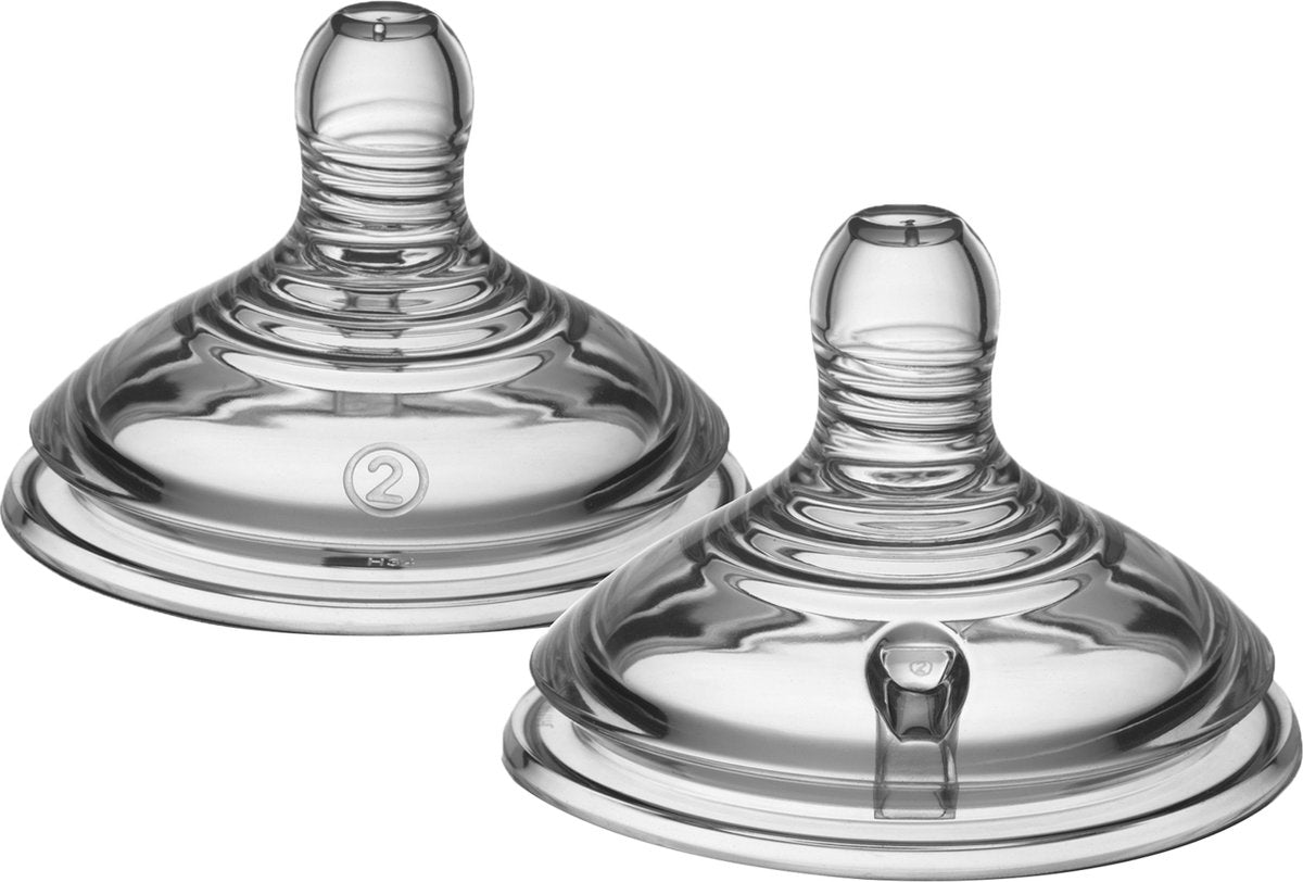 Tommee tippee natural start flesspenen - medium toevoersnelheid 3m+ - set van 2