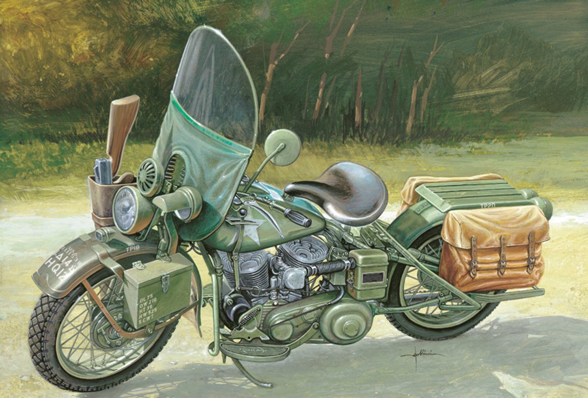 Italeri 7401 - modellino moto wla 750 scala 1:9 - kit modello
