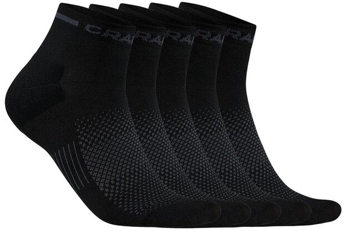 Calzini sportivi unisex Craft Active Mid Sock, confezione da 5 - neri