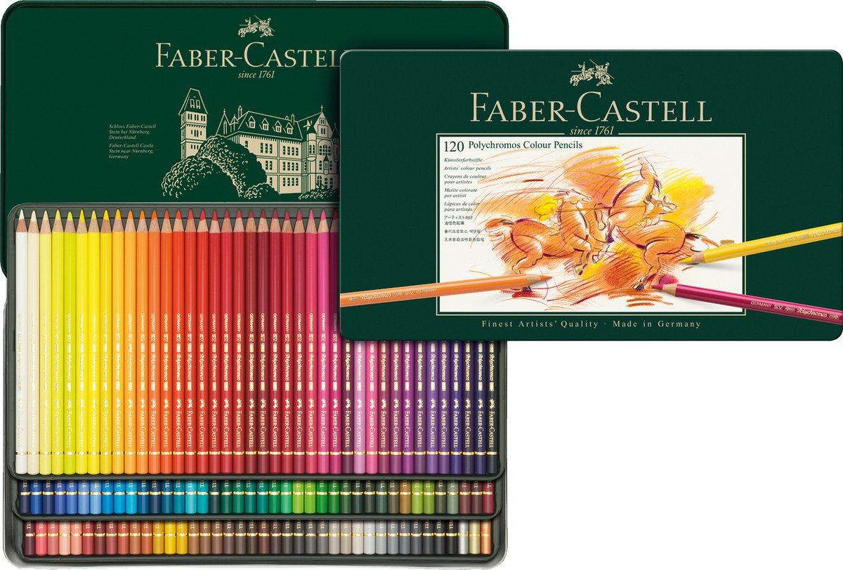 Matite colorate Faber-castell - polychromos - 120 pezzi in barattolo - fc-110011