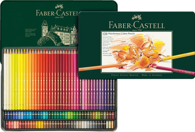 Lápices de colores faber-castell - policromos - 120 piezas en lata - fc-110011