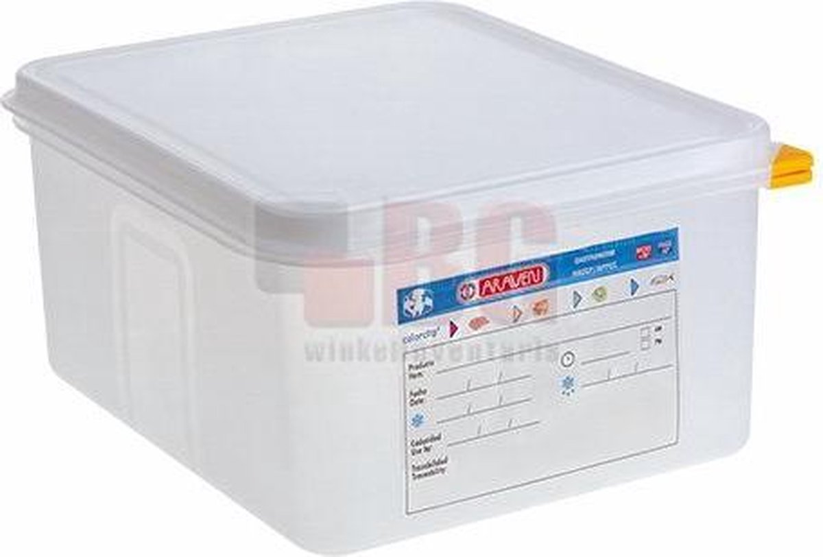Araven vershouddoos herm. gn1-2 12,5l h20cmpolypropyleen