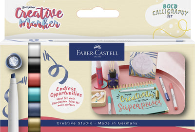 Faber-castell - rotulador - creative goldfaber - punta cincel c - set letras suaves - fc-160906