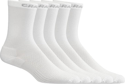 Calzini sportivi unisex Craft Active High Sock, confezione da 5 - bianchi