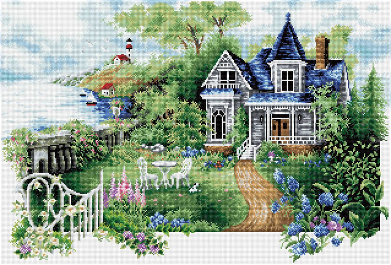 Diamond dotz® diamante dotz pintura diamante escondite de verano gran paisaje.