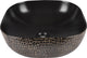 Differnz lavabo safari 41,5x41,5x14cm serpiente de cerámica negro dorado