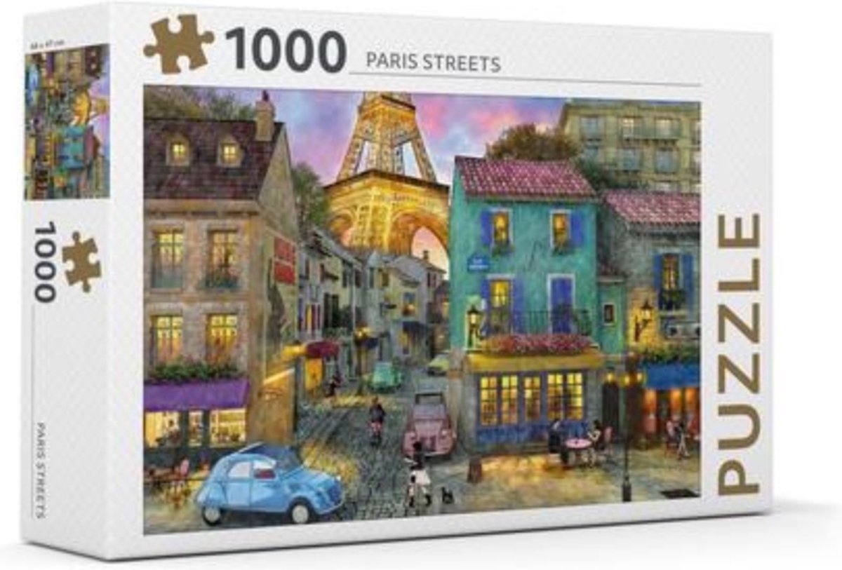 Puzzle Rebo - strade di Parigi - 1000 pezzi - qualità premium
