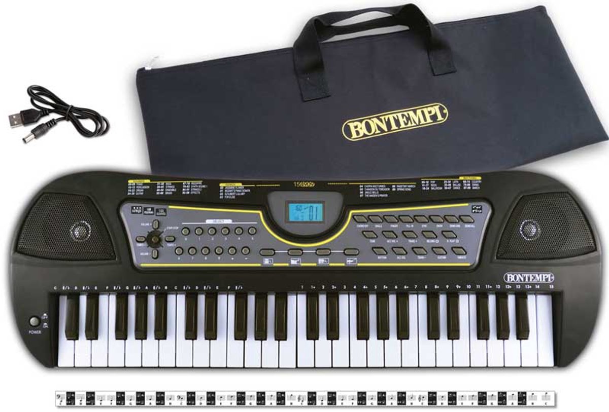Bontempi spa botempi - teclado digital - 49 teclas + adaptador + bolsa