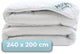 Hush. living hush living - synthetic duvet - 4 seasons - 240x200 cm - 200 gsm + 300 gsm high-quality polyester fiber - with fastening loops - soft and light