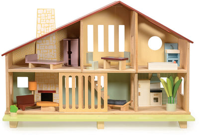 Corsia di castagno Mentari - chalet in cedro con mobili - 74,50x27x49,50cm - legno - 3 anni