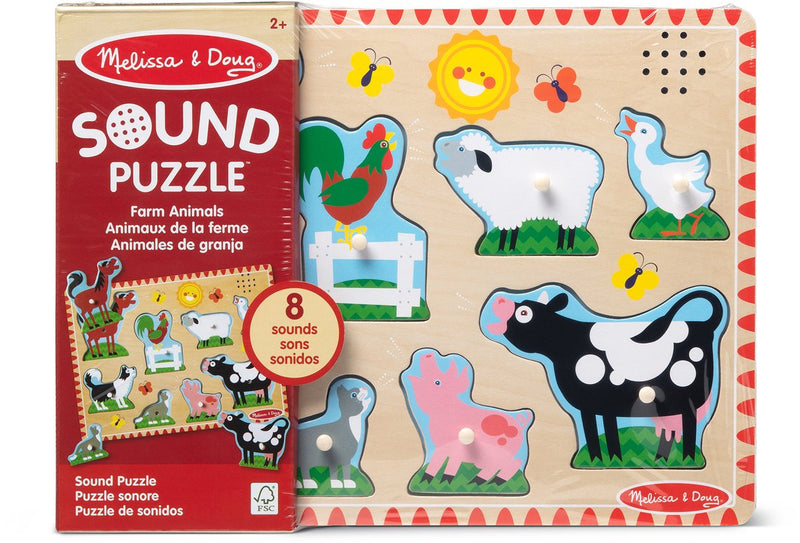 Melissa Doug – rompecabezas sonoro de madera – granja