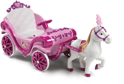 Principesse Disney Cavallo delle principesse Disney con carrozza - cavalcabile elettrico