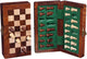Engelhart Juego de ajedrez plegable magnético - Tablero de madera con piezas de ajedrez - Madera de acacia - Compacto 15 x 30 cm - Tablero de viaje para juego táctico -