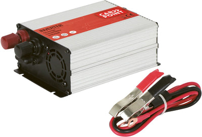 Inverter Carpoint - 24v>230v - potenza continua 300w - potenza di picco 600 watt - porta USB per ricarica altro dispositivo - collegamento alla batteria con morsetti batteria - ventola di raffreddamento incorporata - dimensioni 120x100x50mm