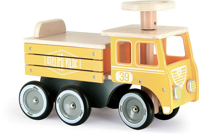 Vilac wooden walker truck - construction vehicle for toddlers.