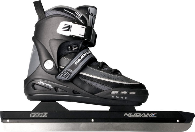 Patines de velocidad Nijdam ajustables - tubo de aluminio - gris - talla 38-41