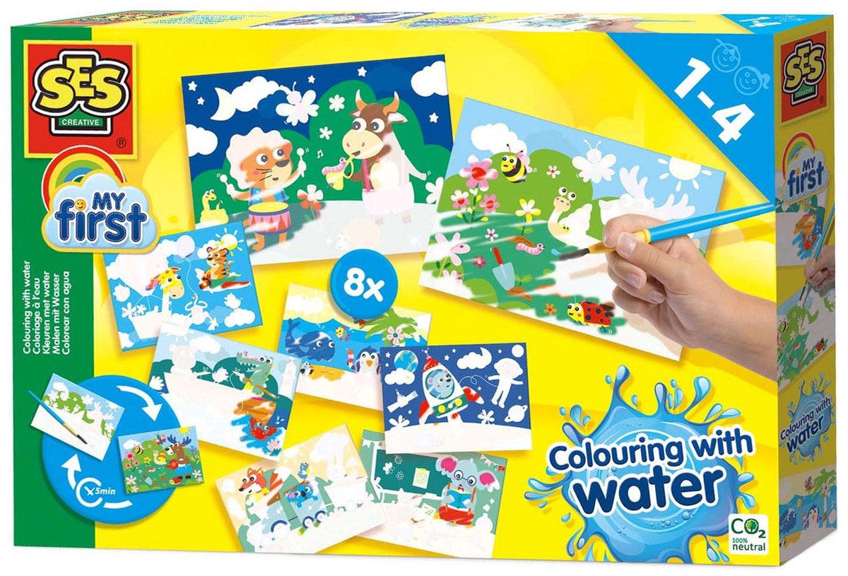 Ses il mio primo - Colori con animali nascosti con megaset d'acqua