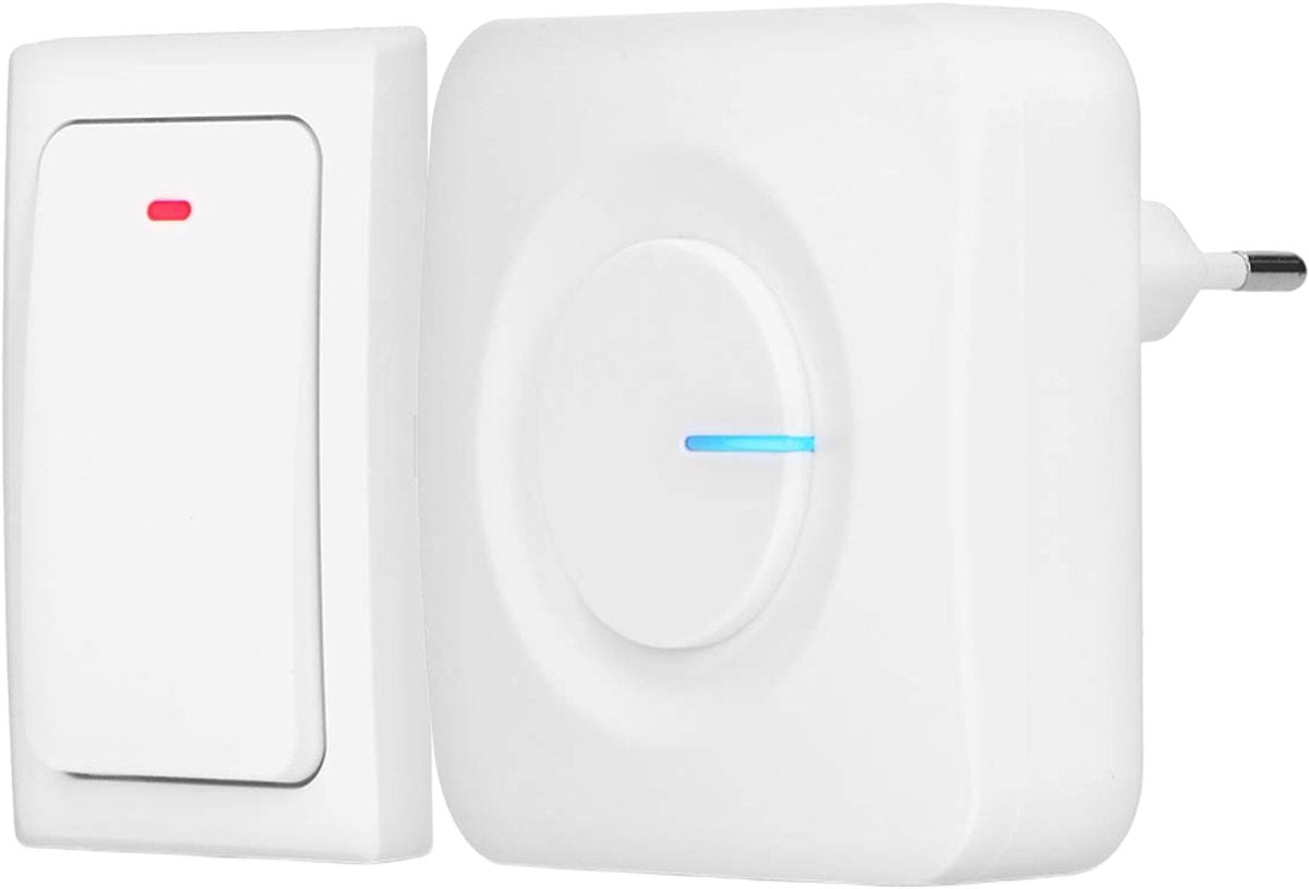 Alecto adb30wt - draadloze deurbel zonder batterijen - wit