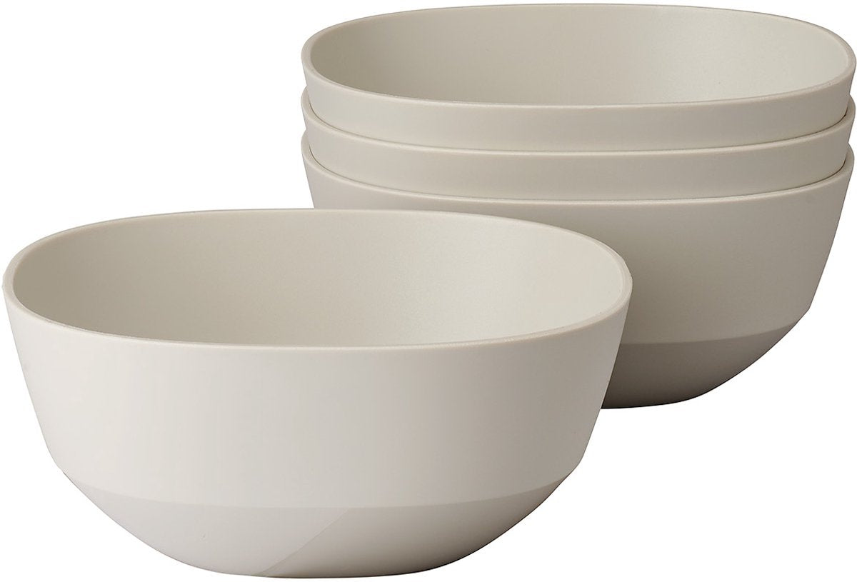 Mepal cuenco para servir silueta - 4x 750 ml - ensaladera - blanco nórdico
