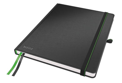 Notebook completo Leitz formato iPad a righe - con copertina rigida e chiusura ad elastico - nero
