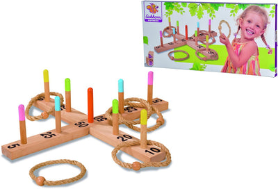 Gioco del lancio dell'anello in legno per esterni di Eichhorn