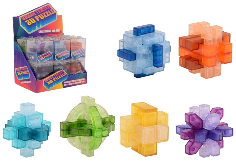 Johntoy rompecabezas cerebral 3D color transparente
