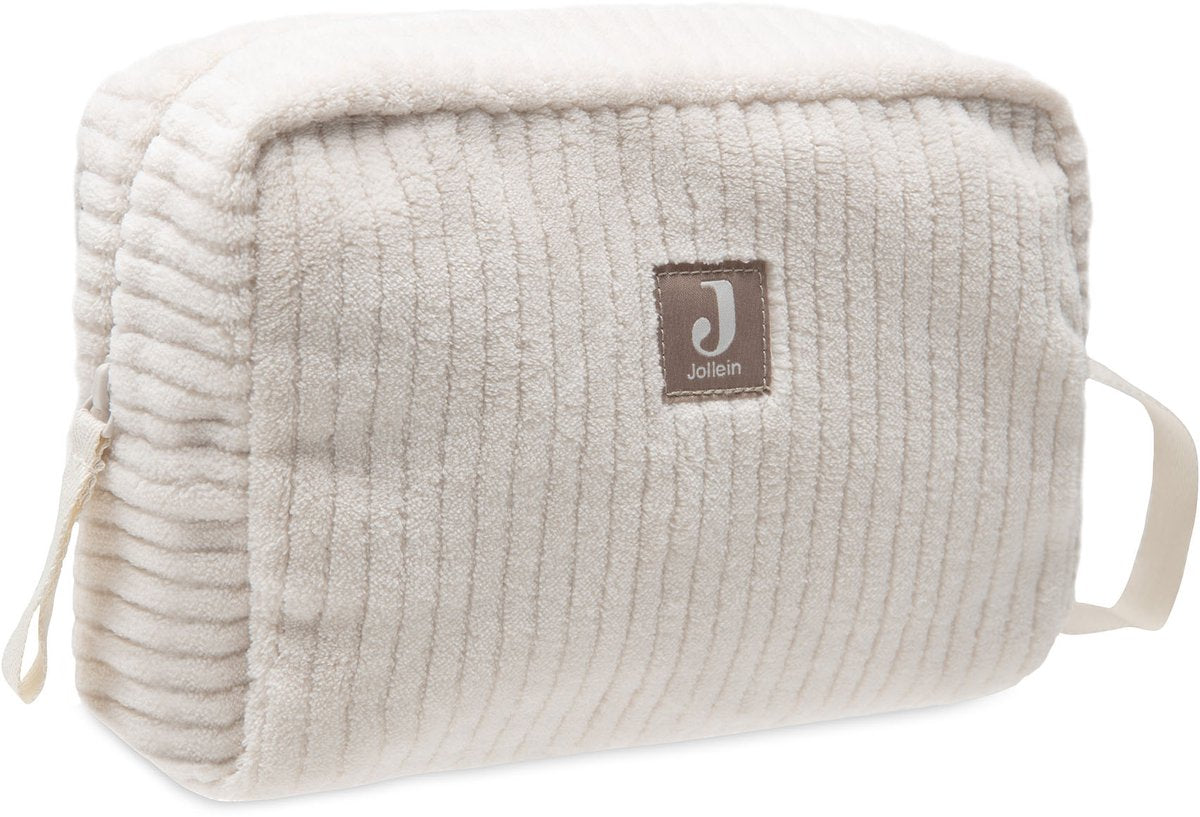 Jollein luieretui - cloudy rib - baby toilettas - 21x14cm - oatmeal