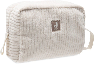 Custodia per pannolini Jollein - Cloudy Rib - borsa da toilette per bambini - 21x14 cm - farina d'avena