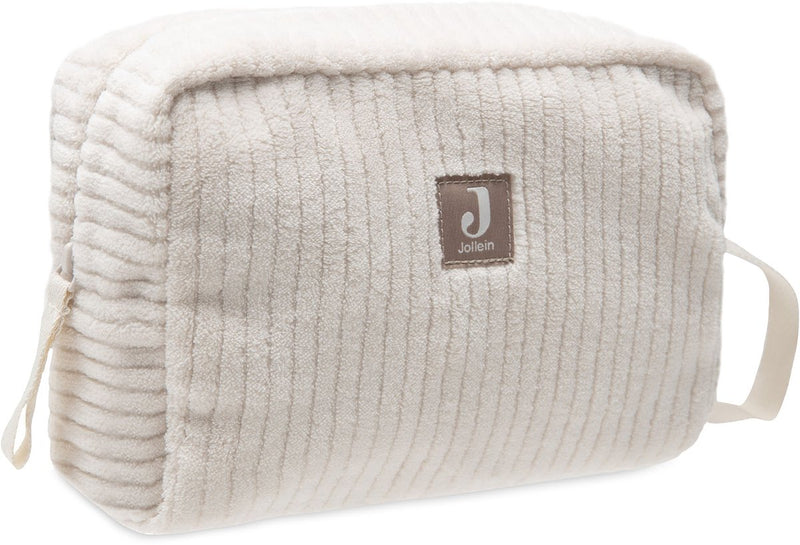 Bolsa de pañales Jollein - costilla nublada - neceser para bebé - 21x14cm - avena