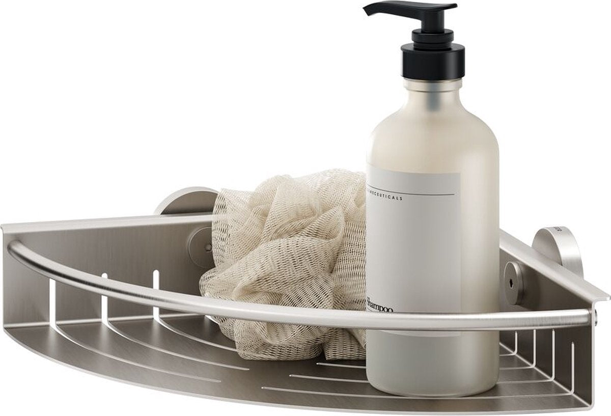 Tiger Boston - shower rack - corner shower basket 24.7 cm - brushed stainless steel