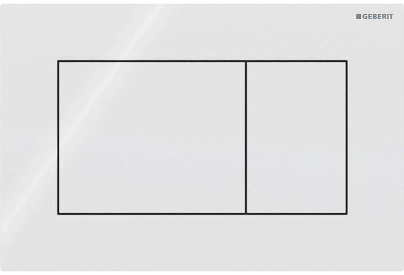 Placa de control Geberit sigma01 - empotrar con 2 botones - cuadrada - blanco alpino