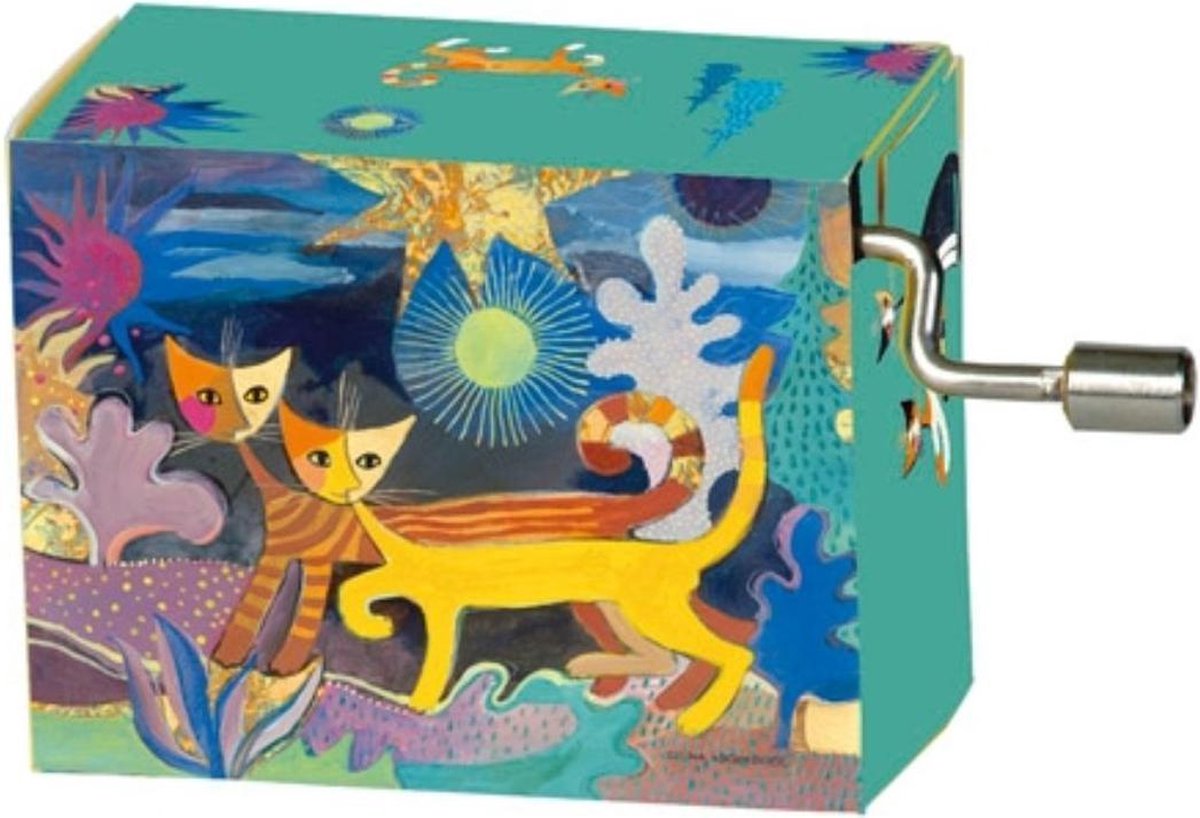 Carillon Fridolin dell'artista waitmaster con melodia di gatto e piccola musica notturna