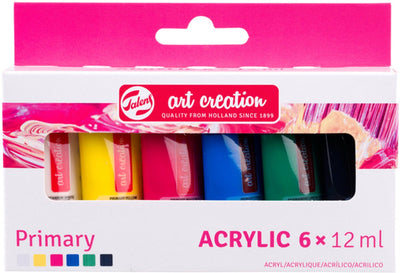 Creazione artistica Talens Set di vernici acriliche primarie, 6x12ml