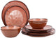 Bo-camp tableware - halo - 12-piece - melamine - clay