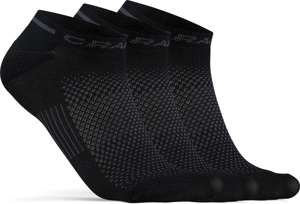 Craft active shaftless sock 3-pack unisex sportsokken - zwart