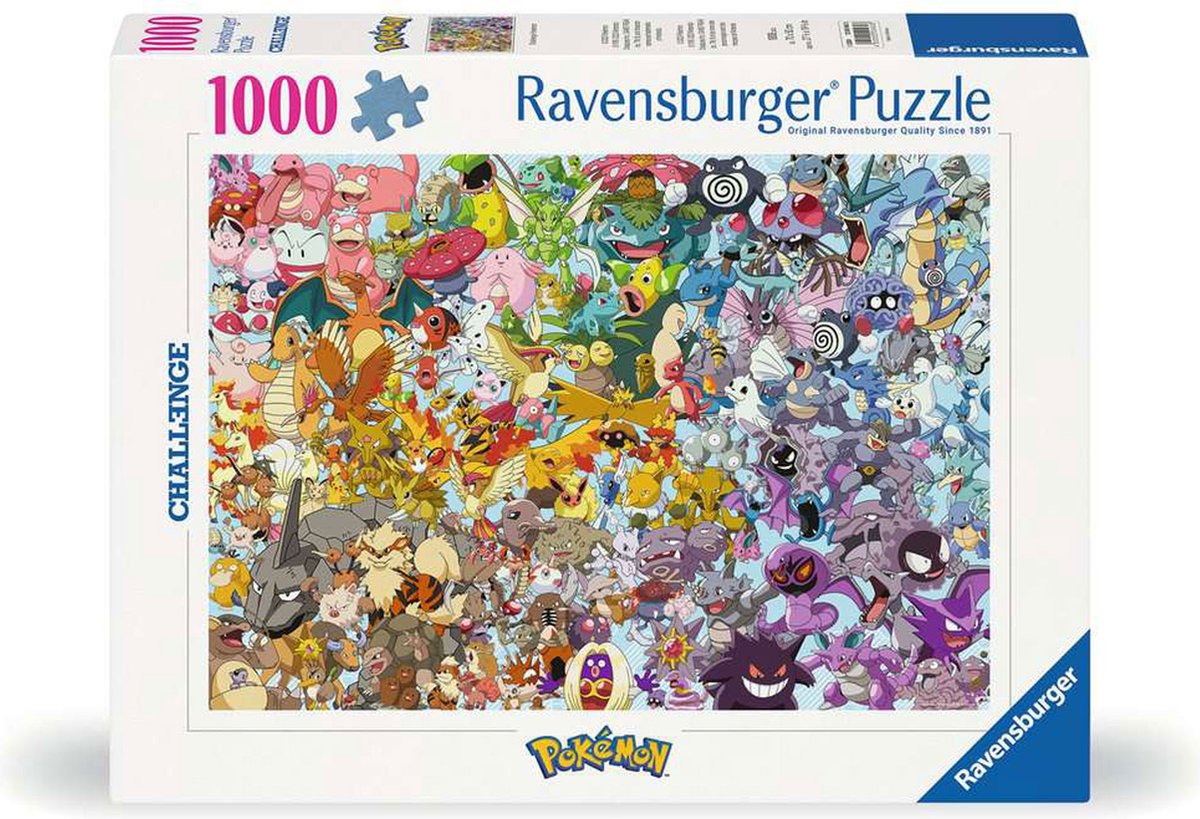 Ravensburger legpuzzel pokémon karakters, 1000st.